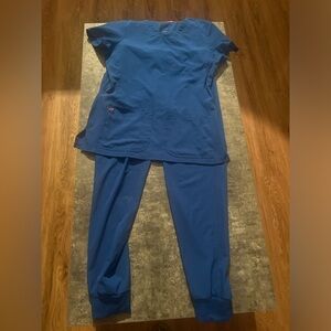 Heart and soul womens jogger scrub set size small